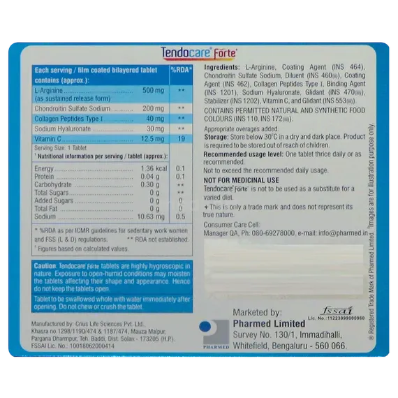 tendocare forte tablet 15's